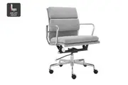 Matt Blatt Eames Replica Low Back Soft Pad Fabric Office Chair (Grey/Chrome)