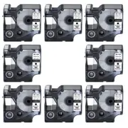 8PK For DYMO D1 45803 LabelManager 350D 450D Black on White Label Tape 19mm*7m