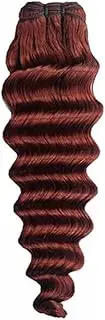 Hair Weft 1 Bundle, Loose Deep Reddish Brown #33 Human Hair, 8-30 Inches(28 inch)