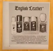 1968 English Leather Cologne & Lotion Gift Set Art Illustration Vintage Ad