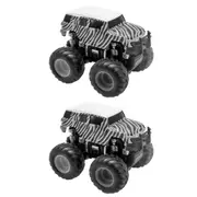 2x Pocket Money Fun Safari Jeep Friction Truck Kids Pull-Back Vehicle Toy 3+ BLK