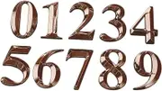 SHINEOFI 10pcs Number Sign Gate Digits for Hotel Home Use Stylish Address Plaque Stickers Each Easy Install Remove