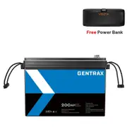 GENTRAX 12V 200Ah Lithium Battery + 5000mAh Power Bank