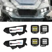 Fit Polaris Ranger 570&900 XP/CREW 24W LED Light Pods Hidden Headlight Mount Kit