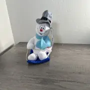 Gemmy Frosty The Snowman Animated Plush Sled Motion & Sound