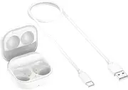 ELASO USB Charging Case Earbuds Charger Box White for Samsung Galaxy Buds 2 SM-R177