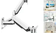 Dual Monitor Wall Mount for 13 to 32 Inch Computer Screens, Gas Spring Wall