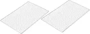 JOINPAYA 2Pcs Heat Resistant Non Stick Bbq Grill Nets Durable Stainless Steel Barbecue Mesh for Outdoor Grilling for Cooking Fish Vegetables and More Cooking Accessory