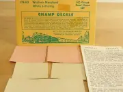 Champ Decals HO HN-60 Western Maryland White Lettering