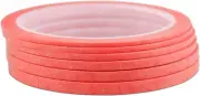 6Rolls Washi Paper Masking Tape for DIY Nail Arts Drawing Pattern Making 2Mm 2.5