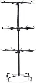 [Armastuse] Jewelry Rack, 3 Tier Rotating Jewelry Display Holder, Necklace Holder Rack Fashion Counter Jewelry Tree Stand for Necklaces, Bracelets, Earrings, Ring(Black)