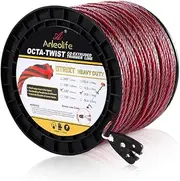 A ANLEOLIFE 3-Pound Heavy Duty Octa-Twist .120-Inch-by-656-ft Trimmer Line Spool,OTRIXT Co-Extruded Multi-Edge Spiral Weed Eater String, Red