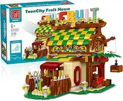 City Fruit Shop Building Toy - 1638 Pieces Store Block Set with Lights, for Girls Boys Teens, Stree View Model Kits, Nice Gift - Aged 6+