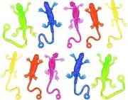 Toddmomy Sticky Gecko Toy, 12Pcs Stretchy Lizard Toys Rubber Sticky Lizard Stretchy Sticky Toys Party Favors for Kids