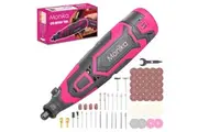 Monika 12V Cordless Rotary Tool Pink Variable Speed Engraver Grinder Multi Accessories