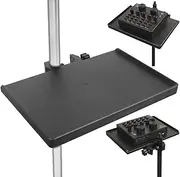 Universal Microphone Stand Tray and Clamp - Adjustable Music Stand Accessories for Live Streaming and Performance