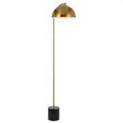 Ortega Black Antique Gold Dome Floor Lamp