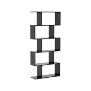 Costway 5-Tier Display Bookshelf Cube Cabinet Rack Black