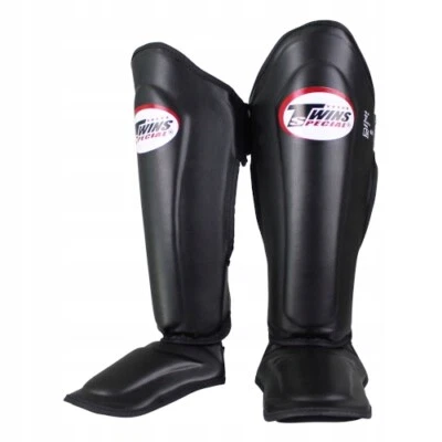 Twins Shin Guards, Black, TWINS SPECIALThailand Shin Guards Twins