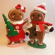 Target Wondershop 18” Fabric Gingerbread Man & Woman Decorative Figure (2 PACK)