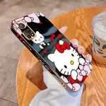 XIAOMI MI HELLO KITTY 適用於小米 10T PRO 5G 豪華電鍍 TPU 軟殼卡通貓後蓋防震手機殼