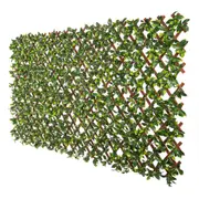 Premium Jasmine Artificial Hedge Extendable Trellis / Screen 2 Meter By 1 Meter UV Resistant (PVC)