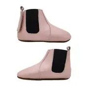 Grosby Little Bootie Baby Toddler Girls Pre Walker Leather Elastic Hook and Loop Back