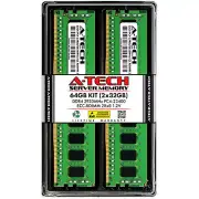 A-Tech 64GB 2x 32GB 2Rx8 PC4-23400R RDIMM DDR4 2933 ECC REG Server Memory RAM