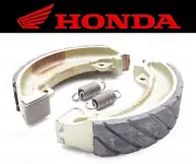Set of (2) Honda Water Grooved FRONT Brake Shoes and Springs #45120-MC4-005