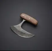 Custom handmade ulu knife pizza cutter High quality knife with leather sheath