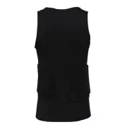Men's Rib Protector Padded Vest Compression Shirt Training Vest with 3-Pad9887