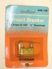 New 40 AMP @ 12V CIRCUIT BREAKER, "L" Terminals, DORMAN # 646-139