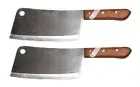 2 x thai cooking kitchen knife cleaver kiwi #850 12,5 inch 12 oz wood handle