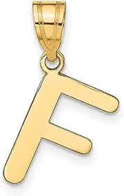 [JewelryWeb] 14k Gold Polished Bubble Letter F Initial Pendant Necklace-Pendant for Women