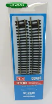 OO Gauge PECO ST-2038 Special Curve (Pack of 2 ST-238) SETRACK Code 100