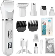 Professional Hair Clippers and Trimmer Kit for Men, 5 in 1 Mens Electric Razor Grooming Kit with LED Display, Beard Trimmer for Nose, Body, Face and Mustache