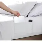 King Size Microfiber Fitted Sheet with 8 In. Double Storage Pockets, White