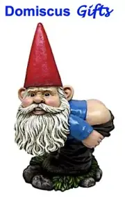 13 1/4" NEW! Mooning GNOME Whimsical Funny Comical Garden COLLECTIBLE Figurine