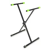 Gravity KSX1 90cm Single Keyboard Stand X-Frame Rack Storage w/ VariFoot Black