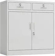 metal filing cabinet with lock, home office storage cabinet, data cabinet with drawer, low cabinet for file organization