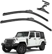 2 Pcs/set Car Front Window Windscreen Wiper Blades Accessories,For Jeep,For Wrangler JK JL 2007 2008 2009 2010 2011 2012 2013 2014 2015 2016 2017