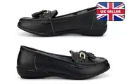 Ladies Leather Shoes Womens Leather Loafers Work Shoes Slip On Shoes Black Shoes