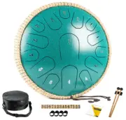 Steel Tongue Drum - 13 Inches 15 Notes Tongue Drum - Hand Pan Drum with Music Bo