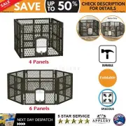Pet Dog Playpen Enclosure Cage Panel Puppy Fence Play Pen Foldable Plastic