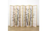 Zen Garden Room Divider Screen Natural 8 Panel