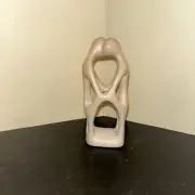Abstract Art Hand Carved Kisii Soap Stone Couple Figurine Art Sculpture Kenya