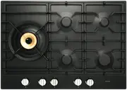 ASKO 75cm 5 Burner Gas Cooktop - Graphite Black
