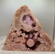 2.4kg AAA Pink amethyst druzy Crystal Tower Point Gemstone Healing