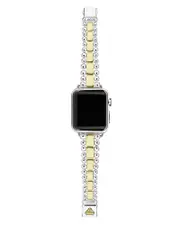Lagos Smart Caviar Sterling Silver 18K Gold Apple Watch Bracelet, 38-44mm