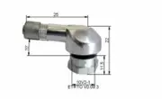 Bihr Ø11,5mm Aluminium Tire Valve - x10, silver